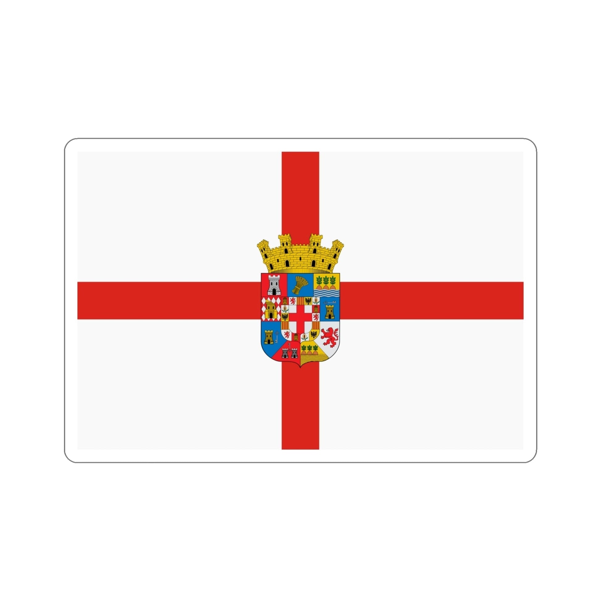 Flag of Almería Spain STICKER Vinyl Die-Cut Decal-6 Inch-The Sticker Space