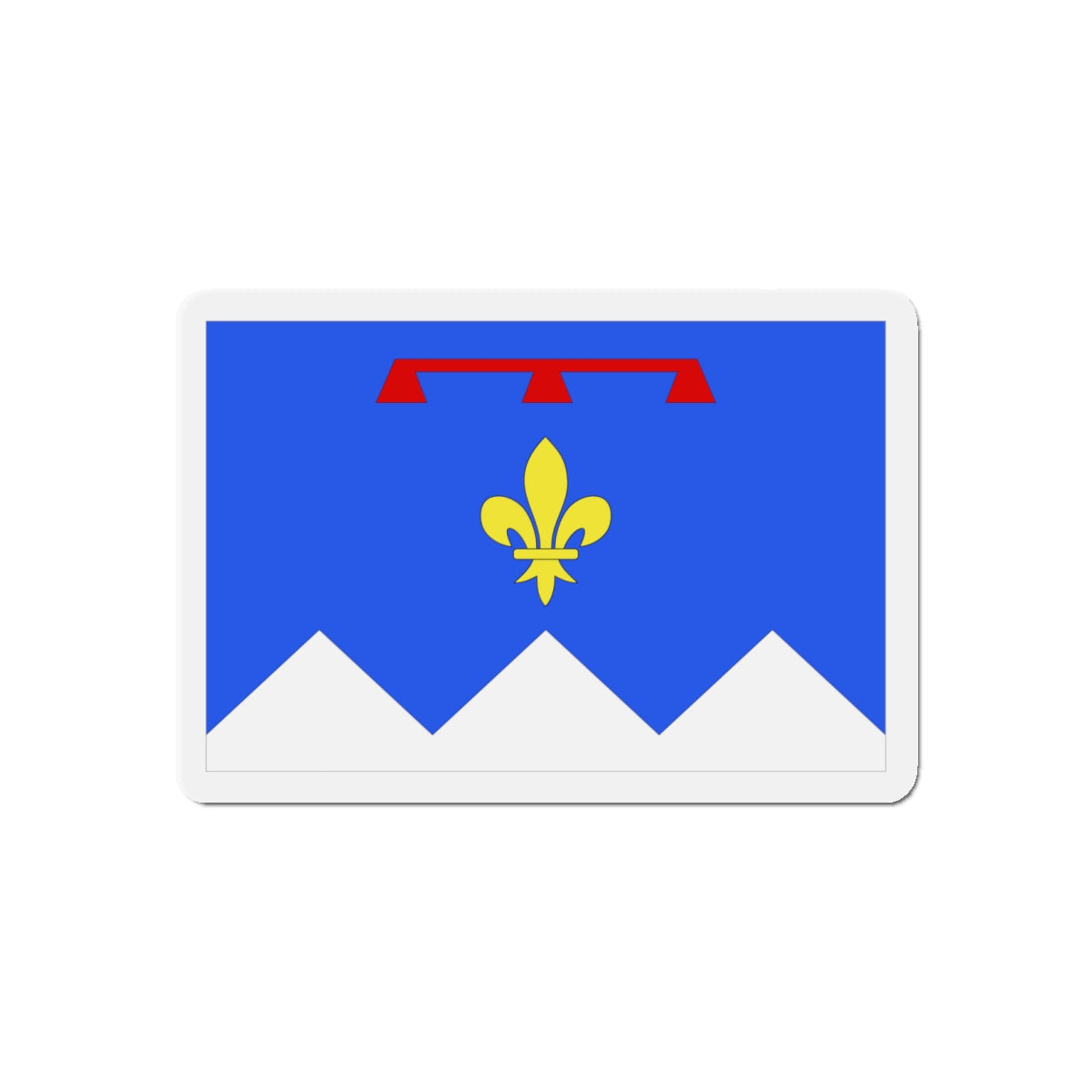 Flag of Alpes de Haute Provence France 2 - Die-Cut Magnet-4" x 4"-The Sticker Space