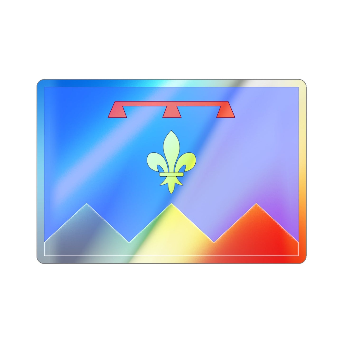 Flag of Alpes de Haute Provence France 2 Holographic STICKER Die-Cut Vinyl Decal-2 Inch-The Sticker Space