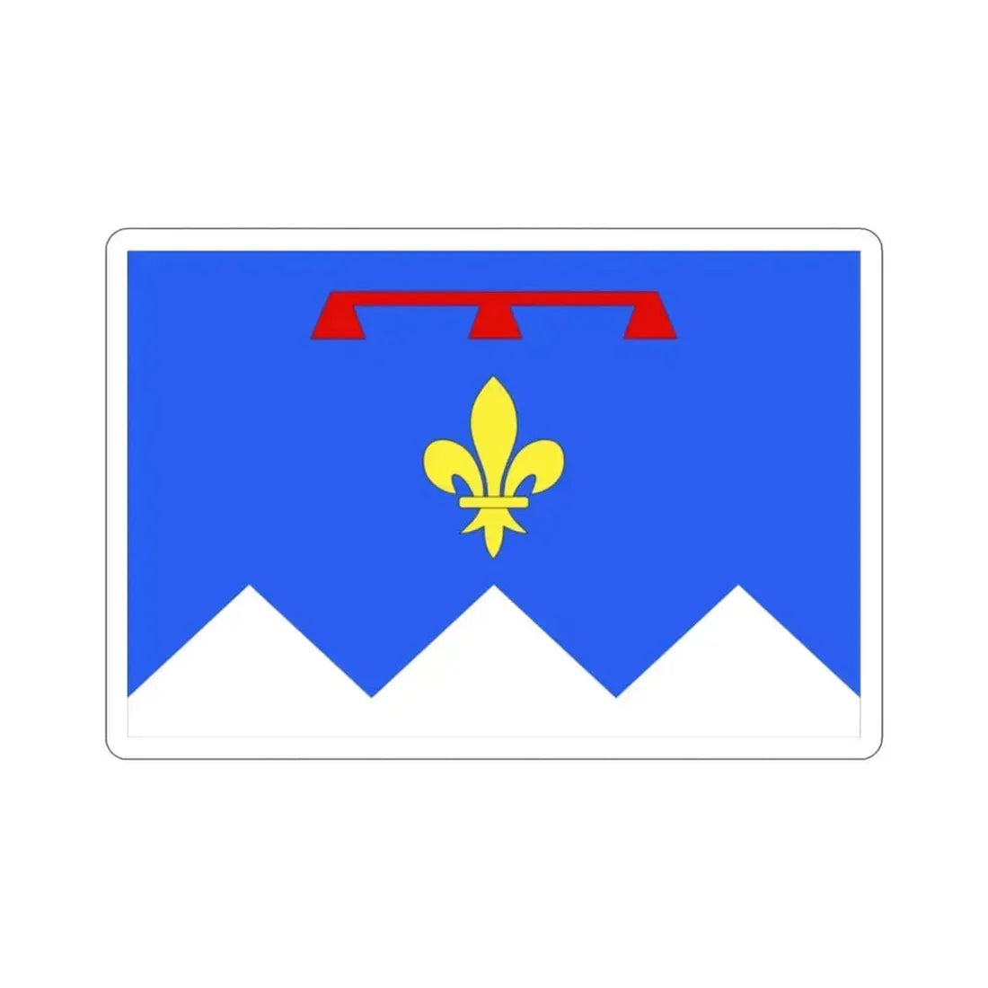 Flag of Alpes de Haute Provence France 2 STICKER Vinyl Die-Cut Decal 2 Inch - The Sticker Space