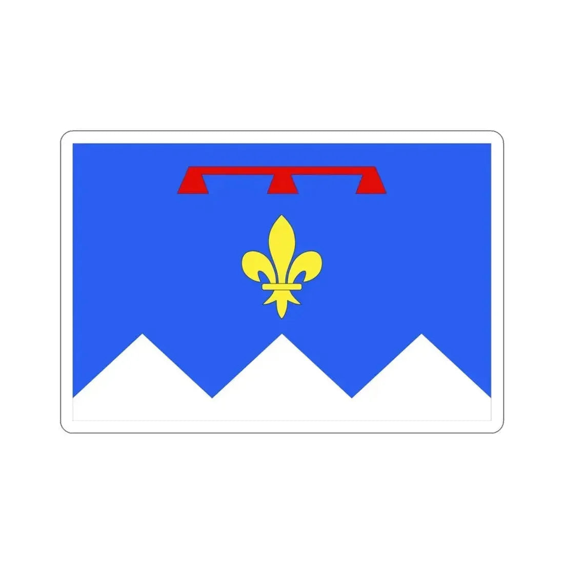 Flag of Alpes de Haute Provence France 2 STICKER Vinyl Die-Cut Decal 3 Inch - The Sticker Space