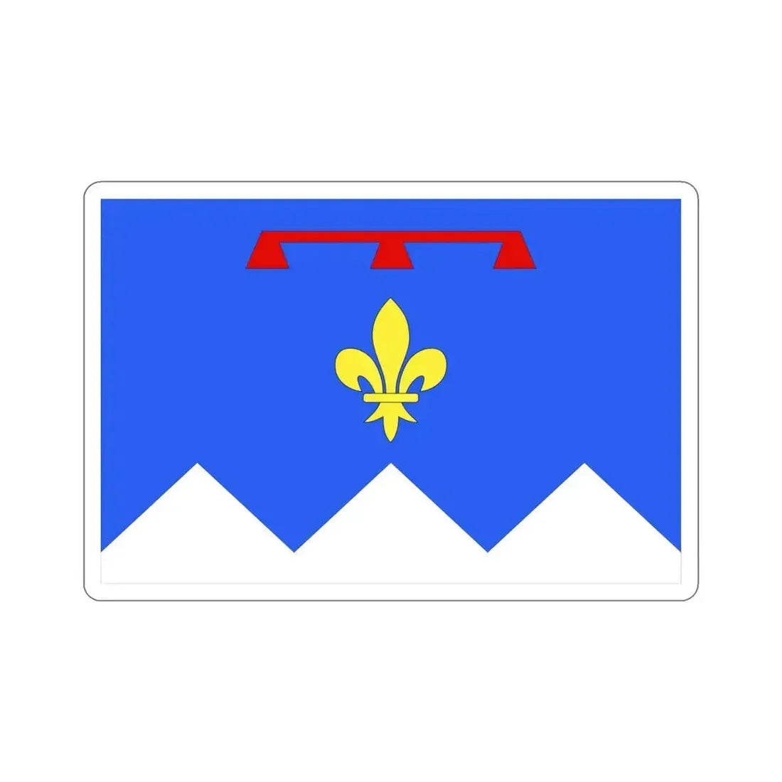 Flag of Alpes de Haute Provence France 2 STICKER Vinyl Die-Cut Decal 4 Inch - The Sticker Space