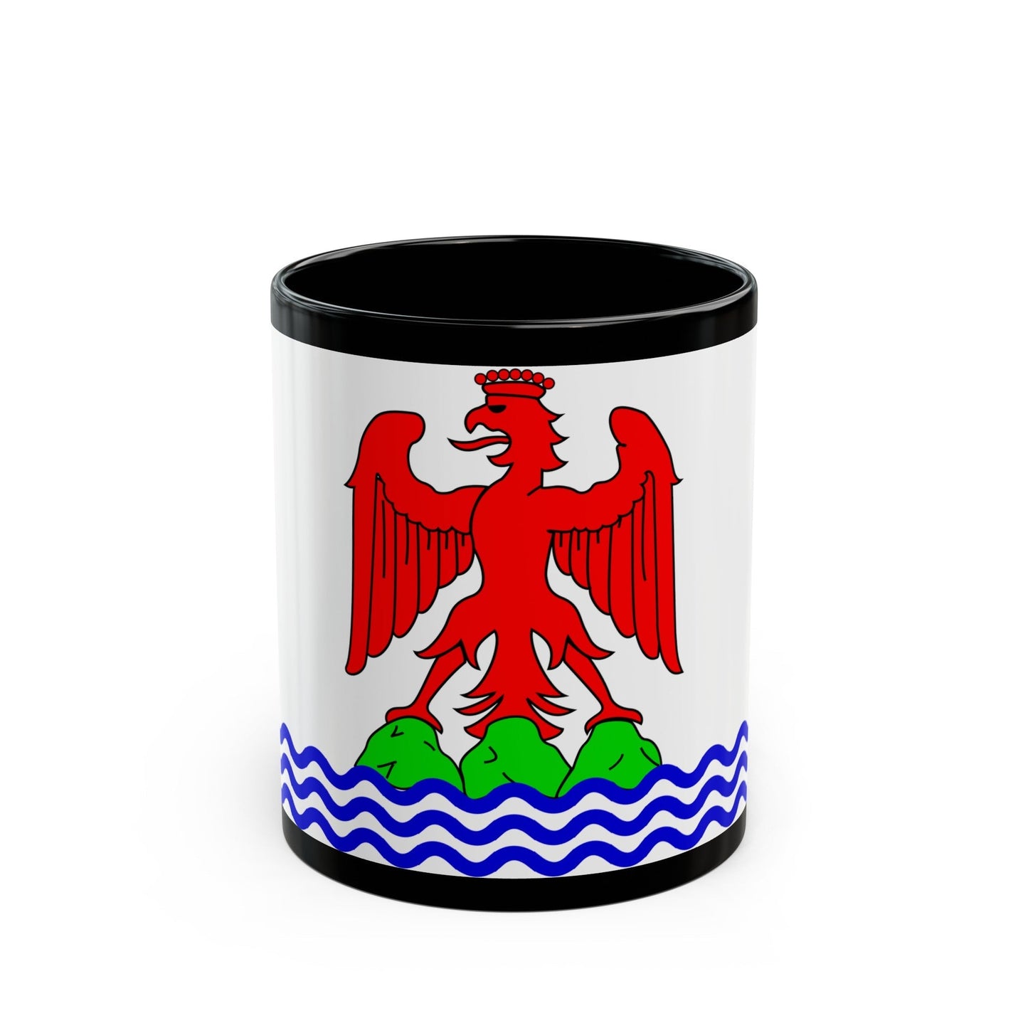 Flag of Alpes Maritimes France 2 - Black Coffee Mug-11oz-The Sticker Space