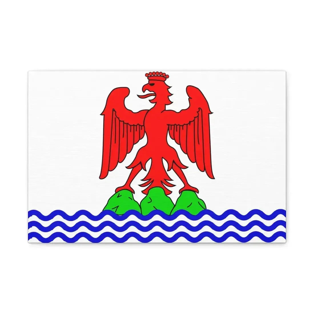 Flag of Alpes Maritimes France 2 - Canvas Wall Art 18″ x 12″ 1.25" - The Sticker Space