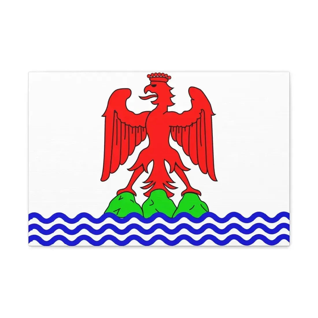 Flag of Alpes Maritimes France 2 - Canvas Wall Art 24″ x 16″ 1.25" - The Sticker Space