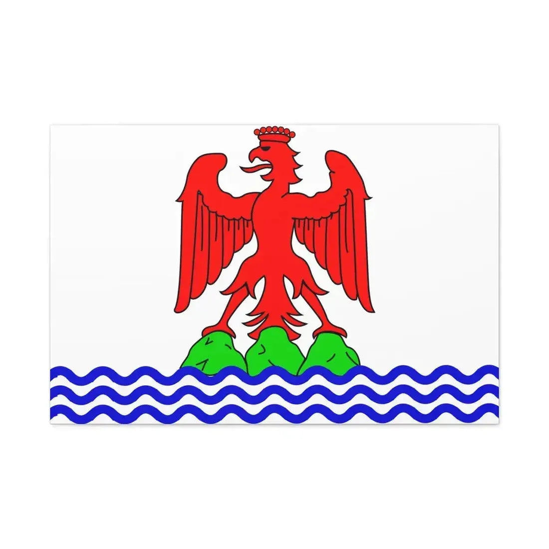 Flag of Alpes Maritimes France 2 - Canvas Wall Art 36" x 24" 1.25" - The Sticker Space