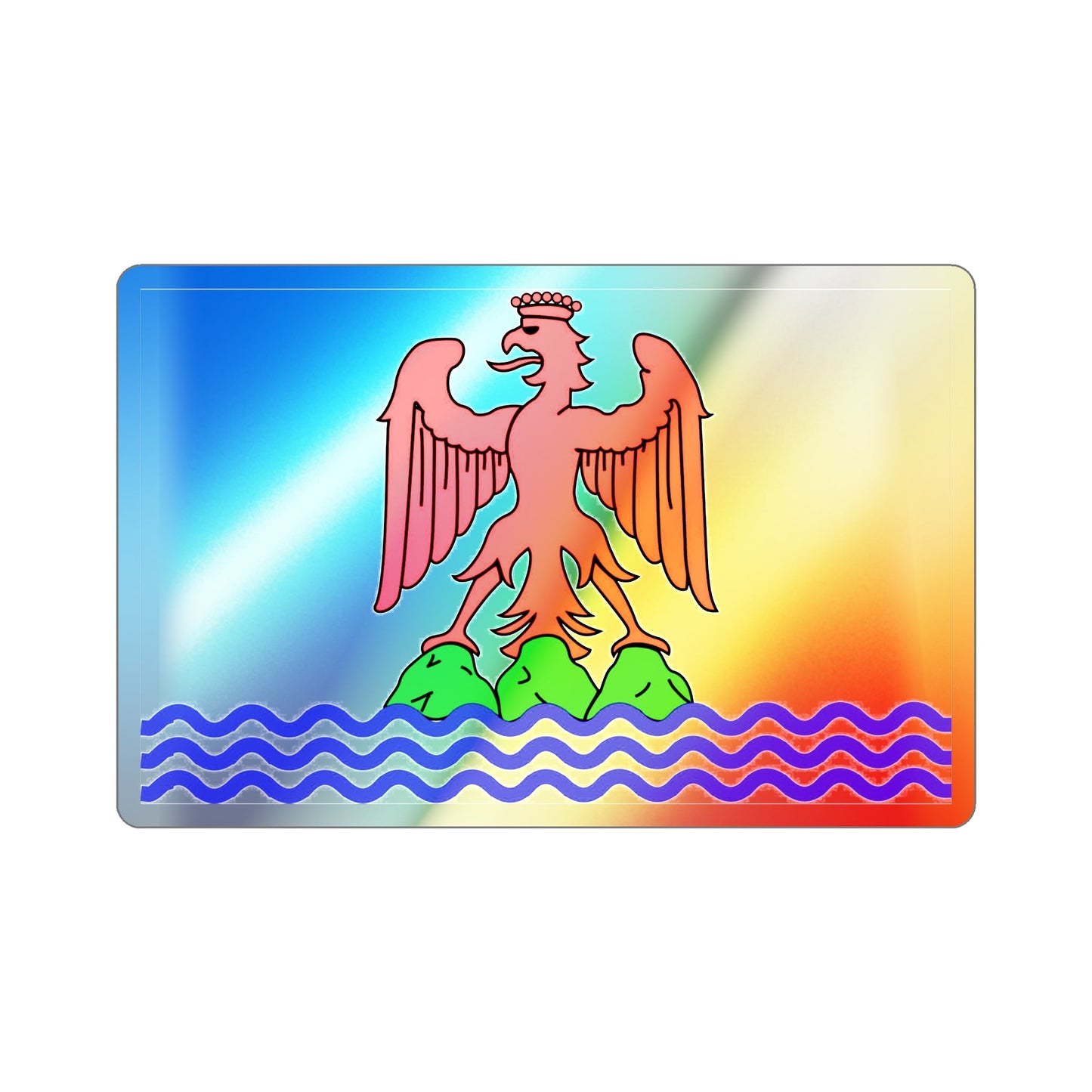 Flag of Alpes Maritimes France 2 Holographic STICKER Die-Cut Vinyl Decal-3 Inch-The Sticker Space