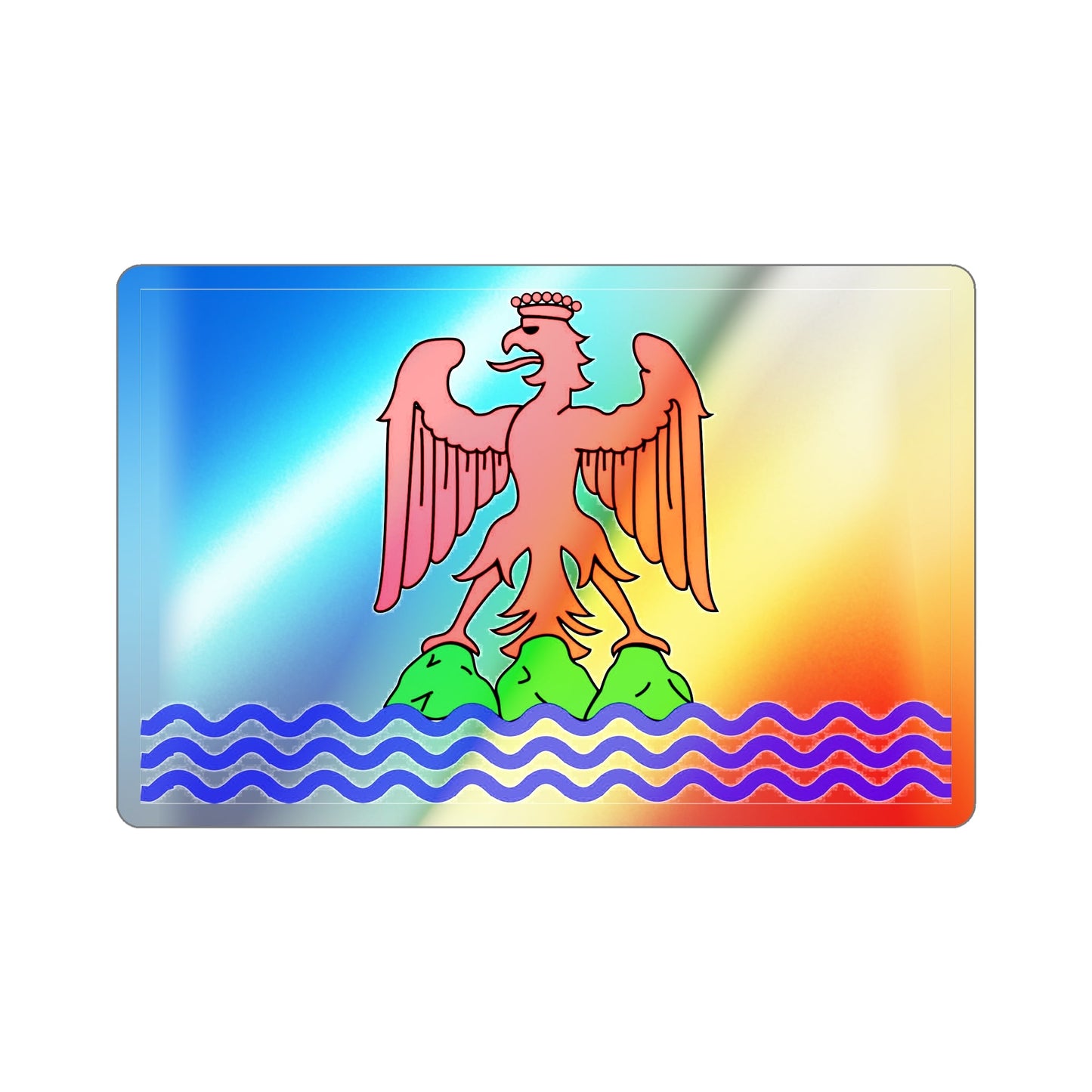 Flag of Alpes Maritimes France 2 Holographic STICKER Die-Cut Vinyl Decal-4 Inch-The Sticker Space