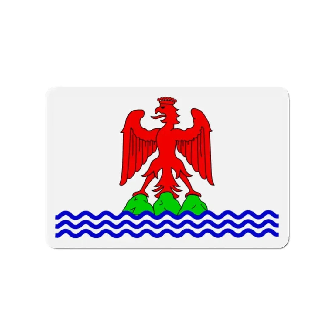 Flag of Alpes Maritimes France 2 - Refrigerator Magnet 2 Inch - The Sticker Space