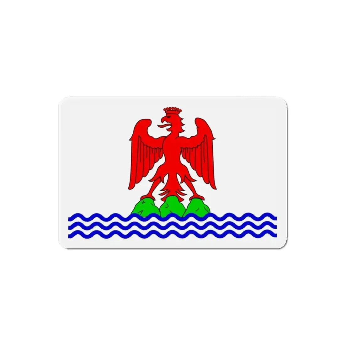 Flag of Alpes Maritimes France 2 - Refrigerator Magnet - The Sticker Space