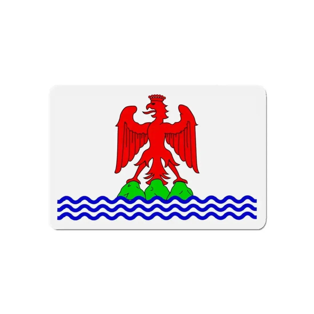 Flag of Alpes Maritimes France 2 - Refrigerator Magnet - The Sticker Space
