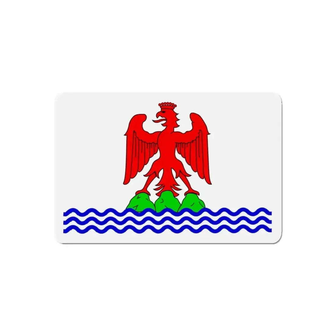Flag of Alpes Maritimes France 2 - Refrigerator Magnet - The Sticker Space