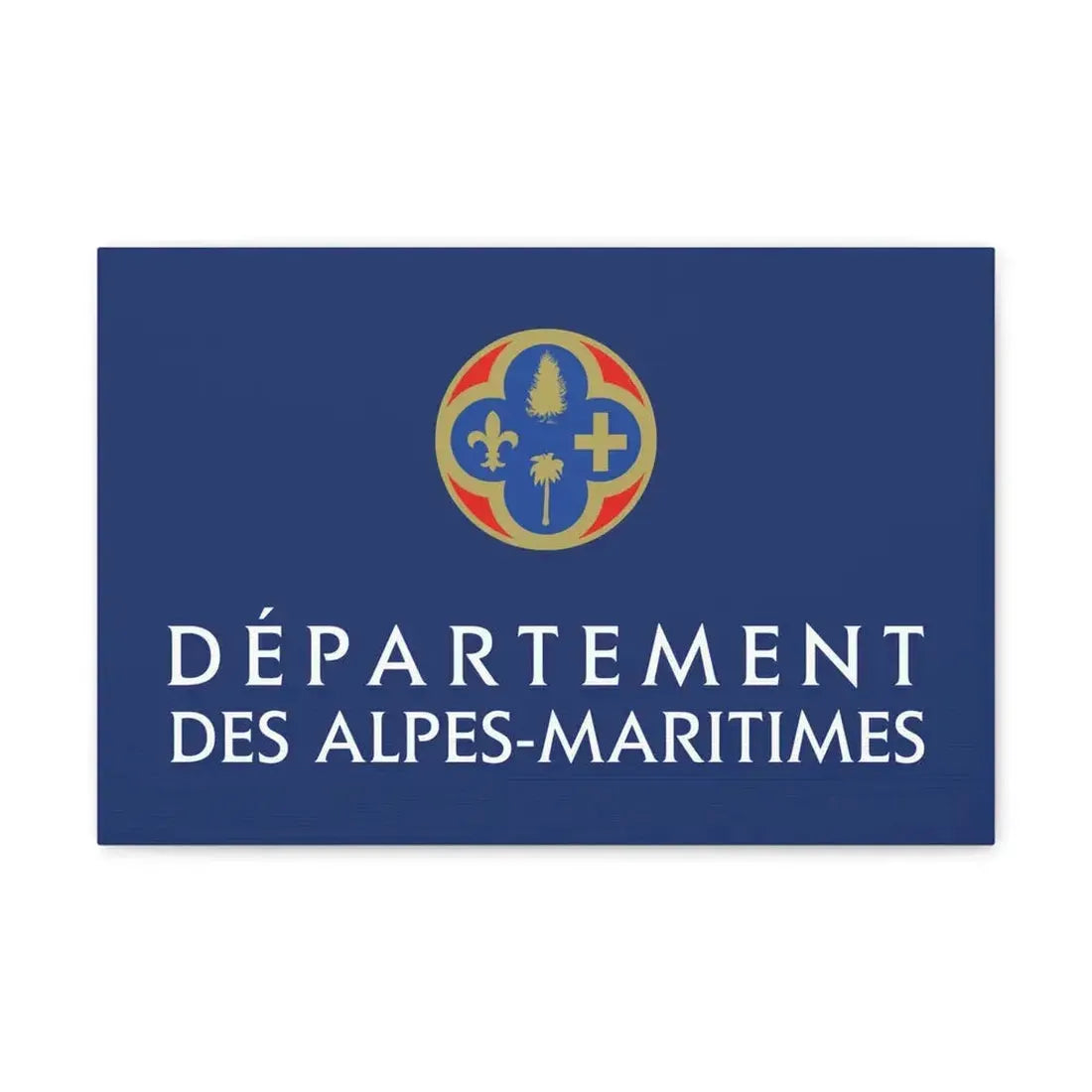 Flag of Alpes Maritimes France - Canvas Wall Art 18″ x 12″ 1.25" - The Sticker Space