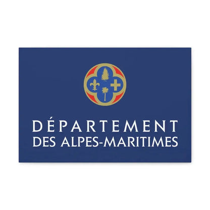 Flag of Alpes Maritimes France - Canvas Wall Art 18″ x 12″ 1.25" - The Sticker Space