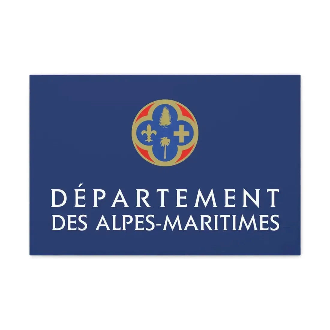 Flag of Alpes Maritimes France - Canvas Wall Art 24″ x 16″ 1.25" - The Sticker Space