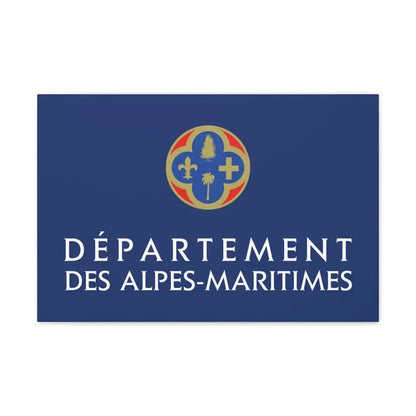 Flag of Alpes Maritimes France - Canvas Wall Art 24″ x 16″ 1.25" - The Sticker Space