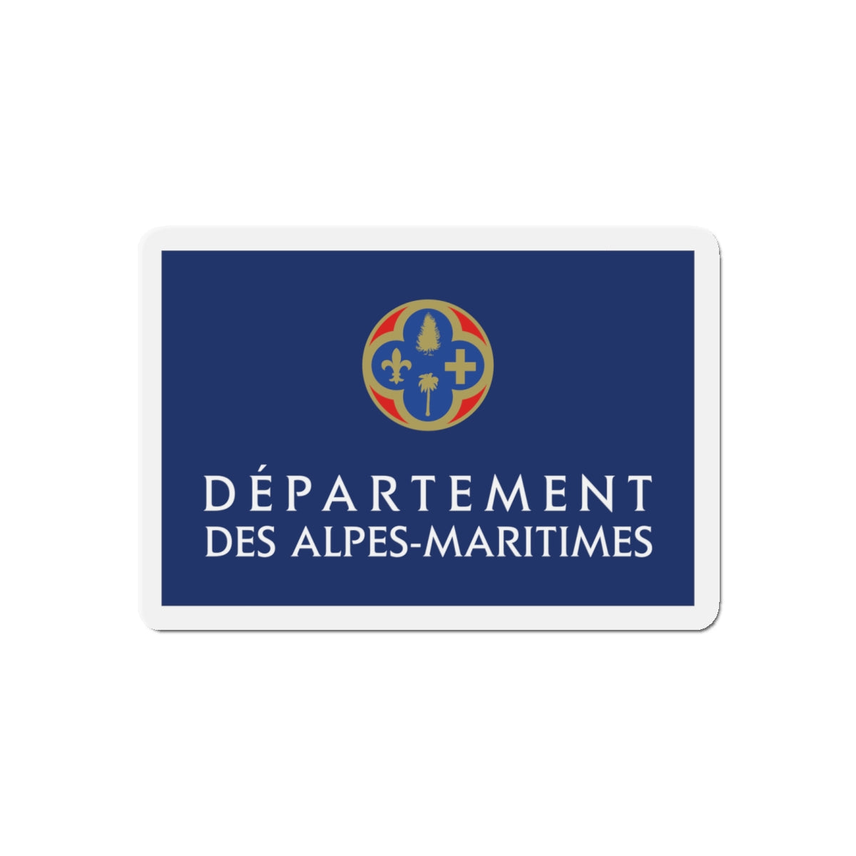 Flag of Alpes Maritimes France - Die-Cut Magnet-4" x 4"-The Sticker Space