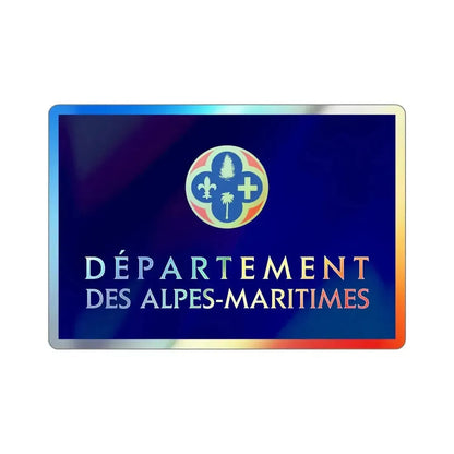 Flag of Alpes Maritimes France Holographic STICKER Die-Cut Vinyl Decal - The Sticker Space