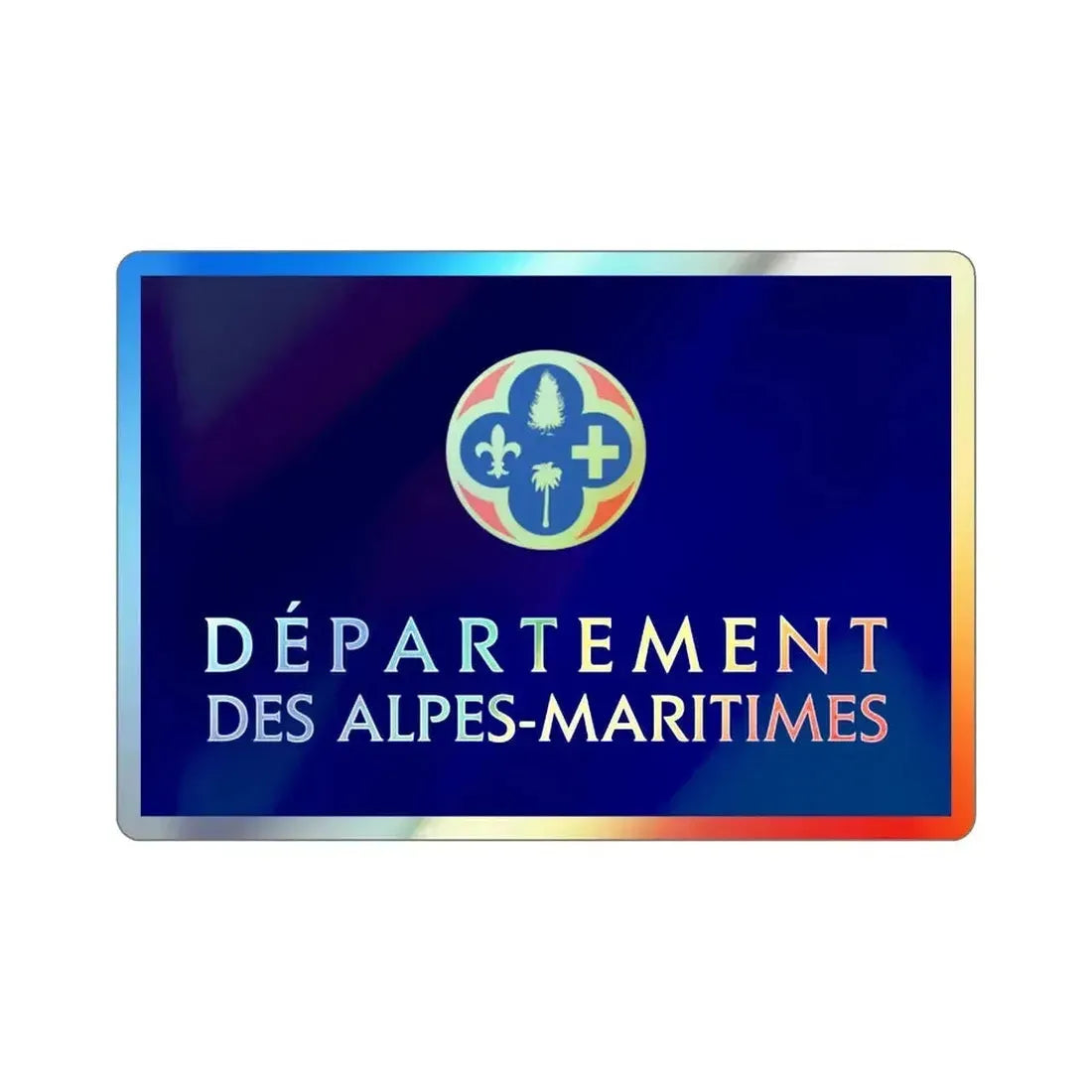Flag of Alpes Maritimes France Holographic STICKER Die-Cut Vinyl Decal - The Sticker Space