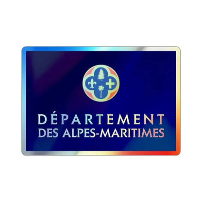 Flag of Alpes Maritimes France Holographic STICKER Die-Cut Vinyl Decal - The Sticker Space