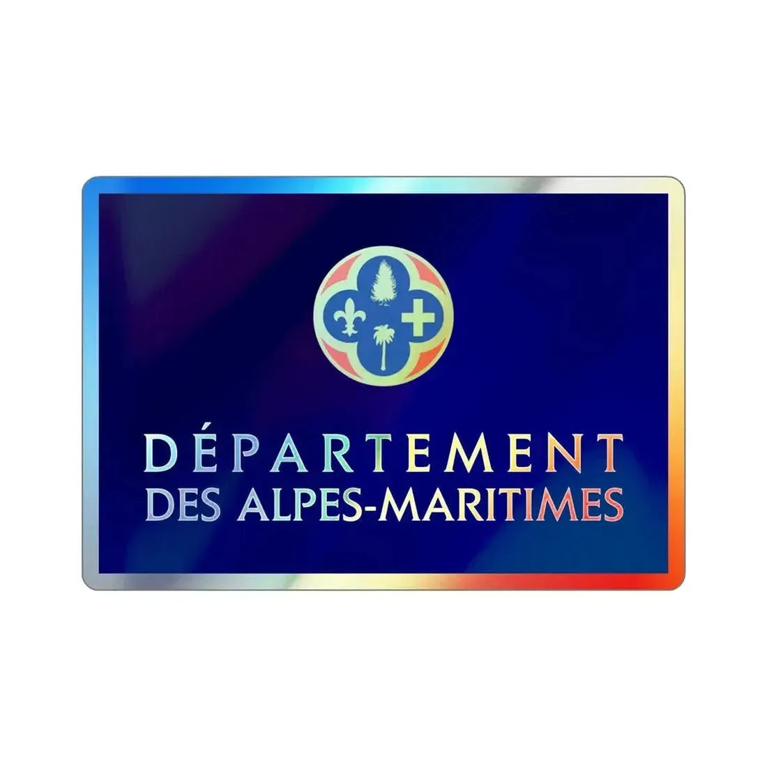 Flag of Alpes Maritimes France Holographic STICKER Die-Cut Vinyl Decal - The Sticker Space