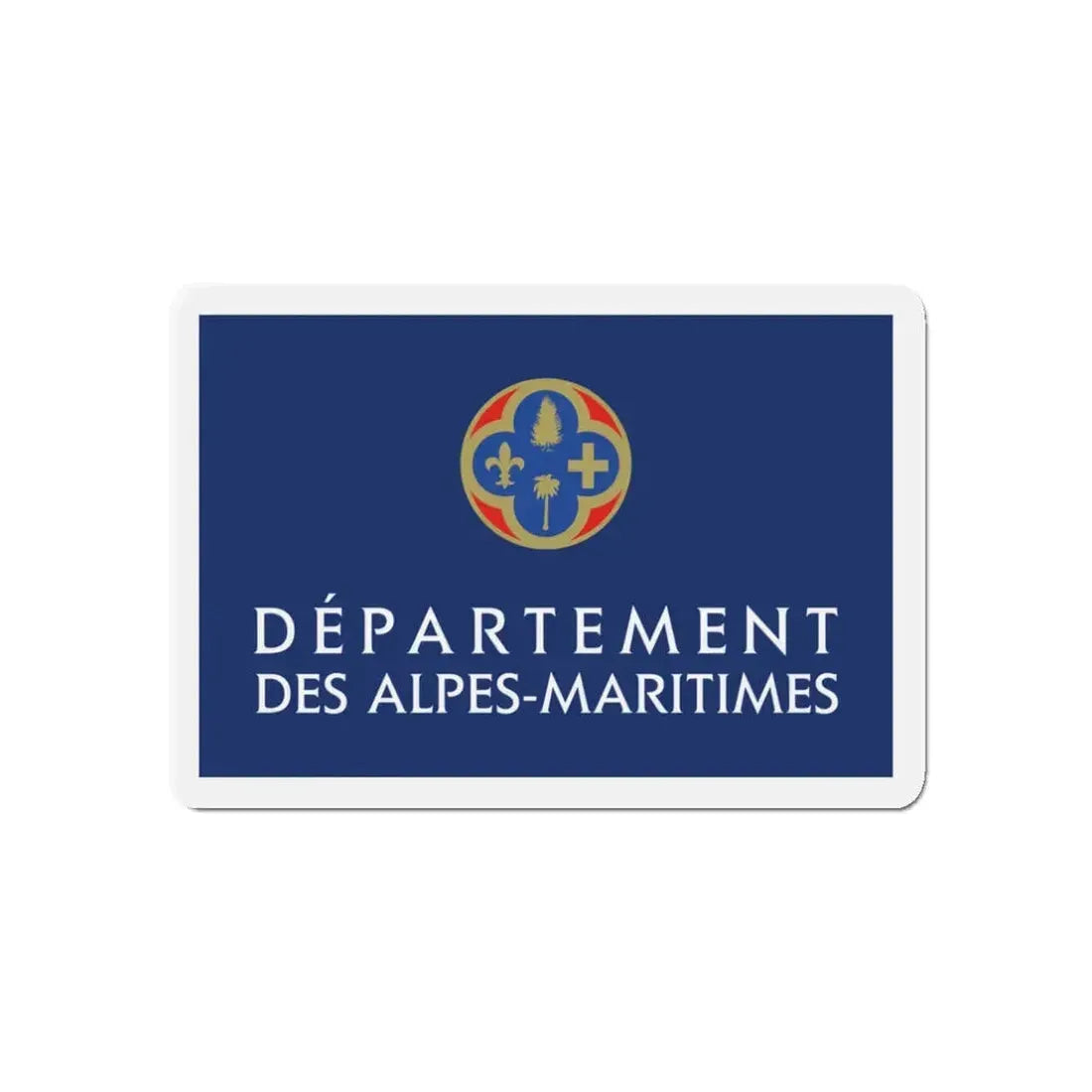 Flag of Alpes Maritimes France - Refrigerator Magnet 3 Inch - The Sticker Space