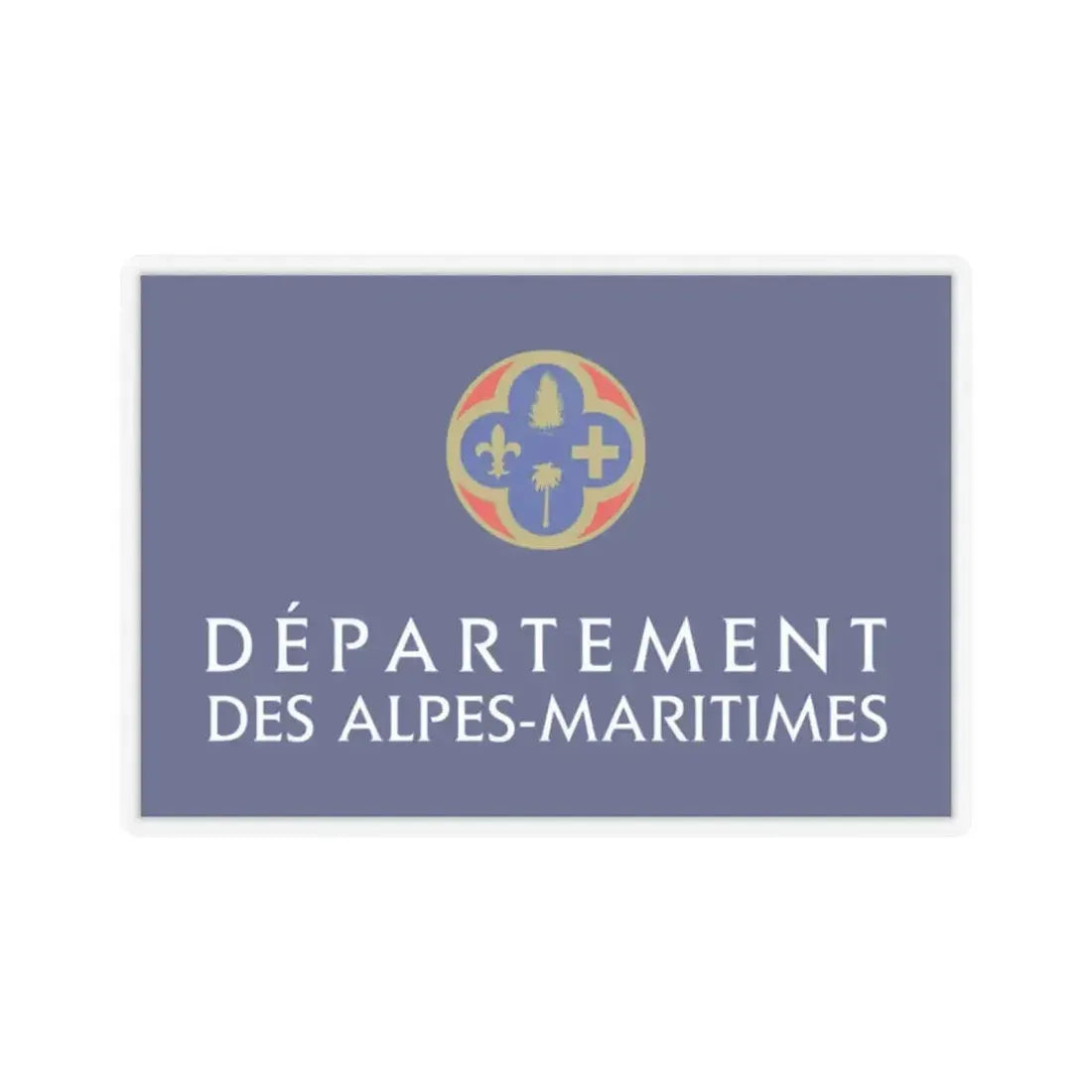 Flag of Alpes Maritimes France - STICKER Vinyl Kiss-Cut Decal 2 Inch Transparent - The Sticker Space