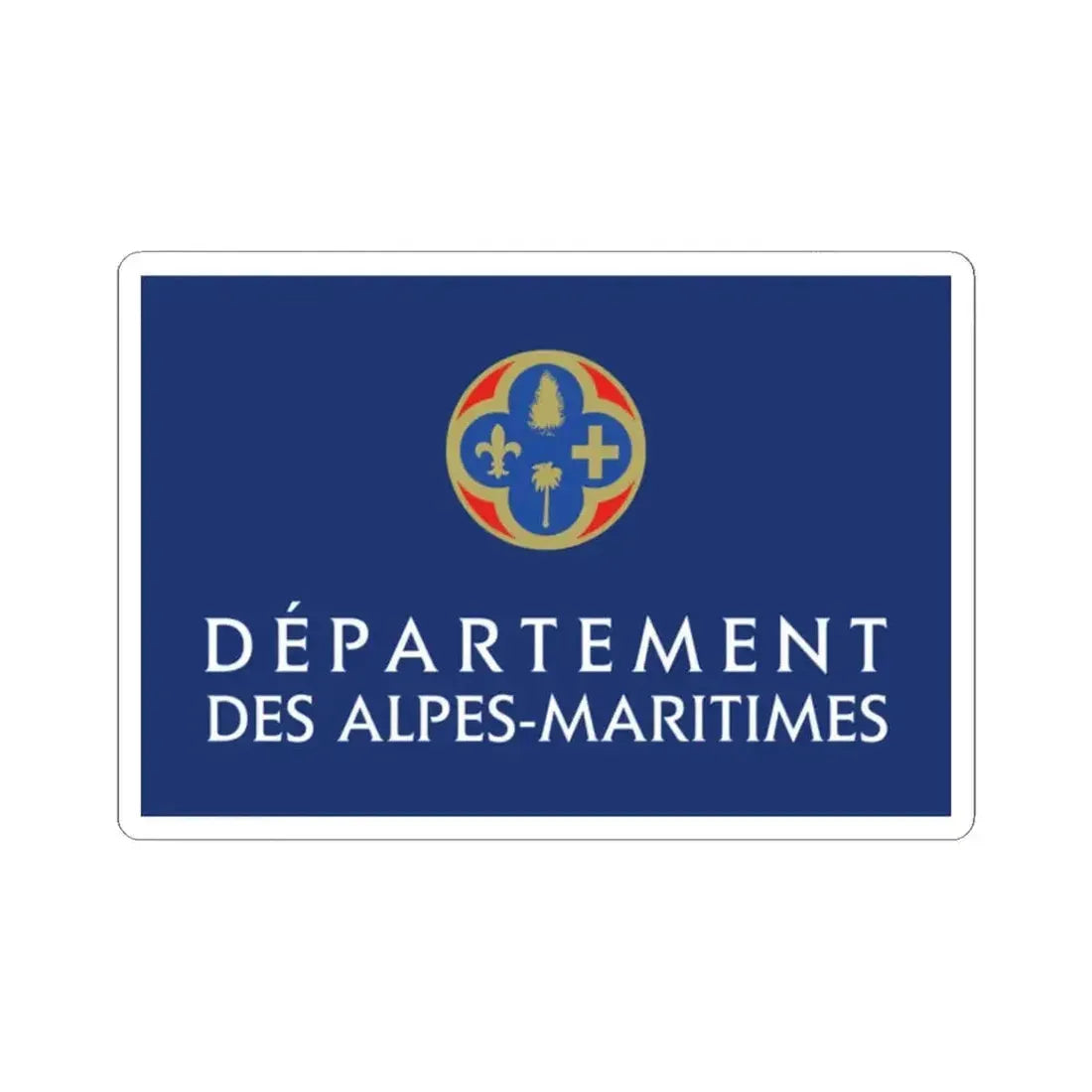 Flag of Alpes Maritimes France - STICKER Vinyl Kiss-Cut Decal 2 Inch White - The Sticker Space
