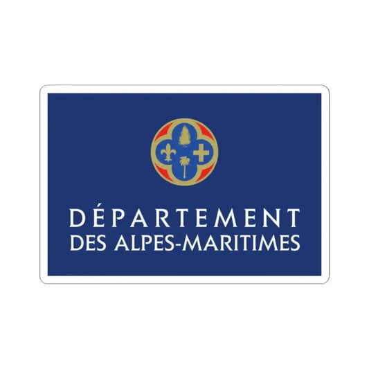 Flag of Alpes Maritimes France - STICKER Vinyl Kiss-Cut Decal 2 Inch White - The Sticker Space