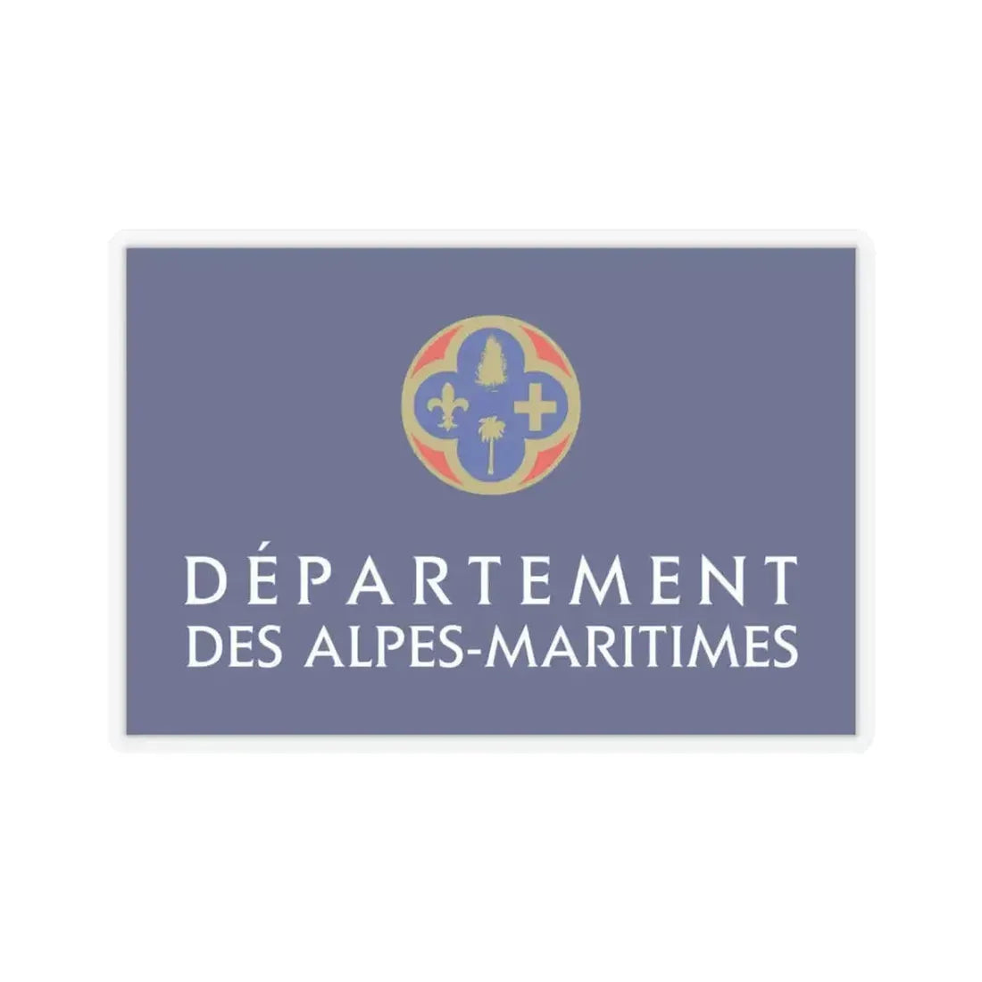 Flag of Alpes Maritimes France - STICKER Vinyl Kiss-Cut Decal 3 Inch Transparent - The Sticker Space