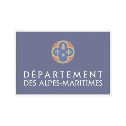Flag of Alpes Maritimes France - STICKER Vinyl Kiss-Cut Decal 3 Inch Transparent - The Sticker Space