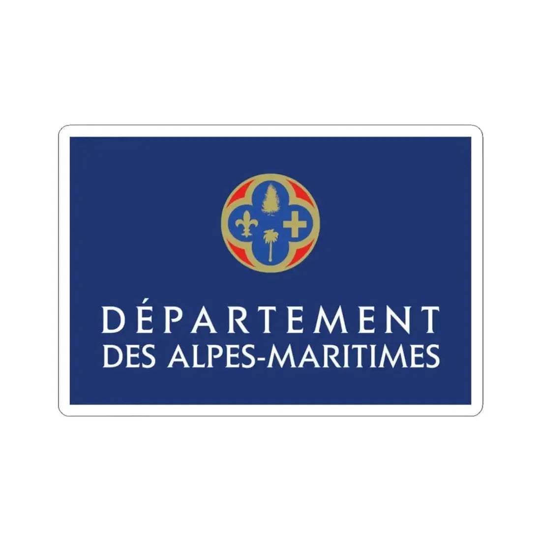 Flag of Alpes Maritimes France - STICKER Vinyl Kiss-Cut Decal 3 Inch White - The Sticker Space