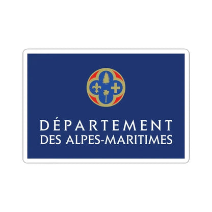 Flag of Alpes Maritimes France - STICKER Vinyl Kiss-Cut Decal 3 Inch White - The Sticker Space