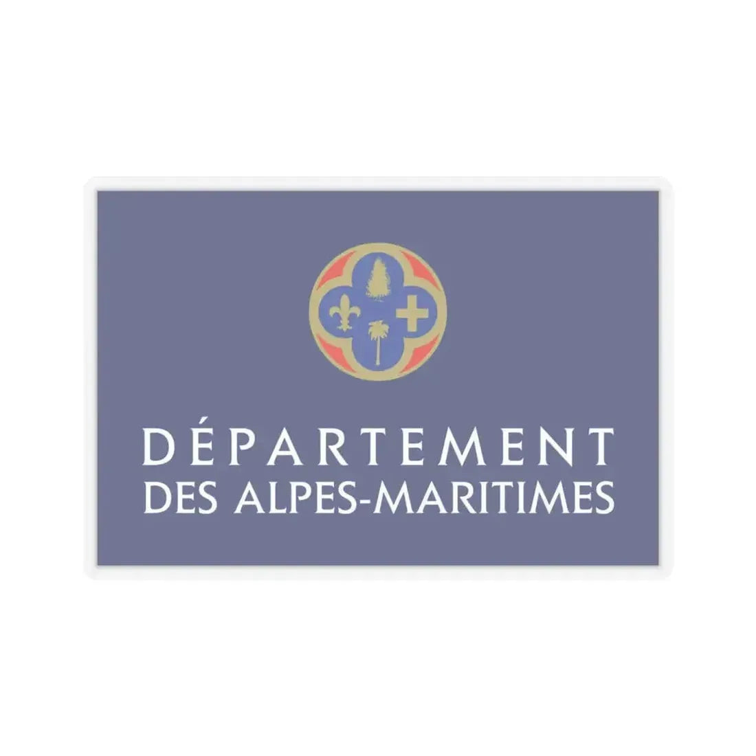 Flag of Alpes Maritimes France - STICKER Vinyl Kiss-Cut Decal 4 Inch Transparent - The Sticker Space
