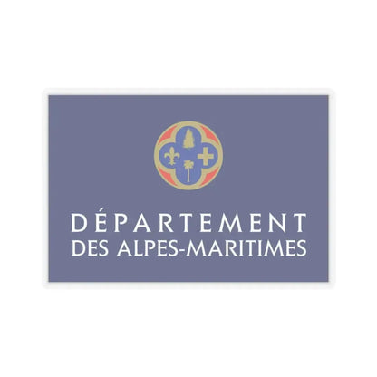 Flag of Alpes Maritimes France - STICKER Vinyl Kiss-Cut Decal 4 Inch Transparent - The Sticker Space
