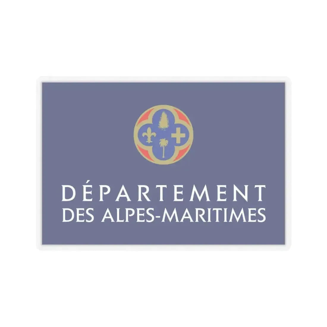 Flag of Alpes Maritimes France - STICKER Vinyl Kiss-Cut Decal 6 Inch Transparent - The Sticker Space