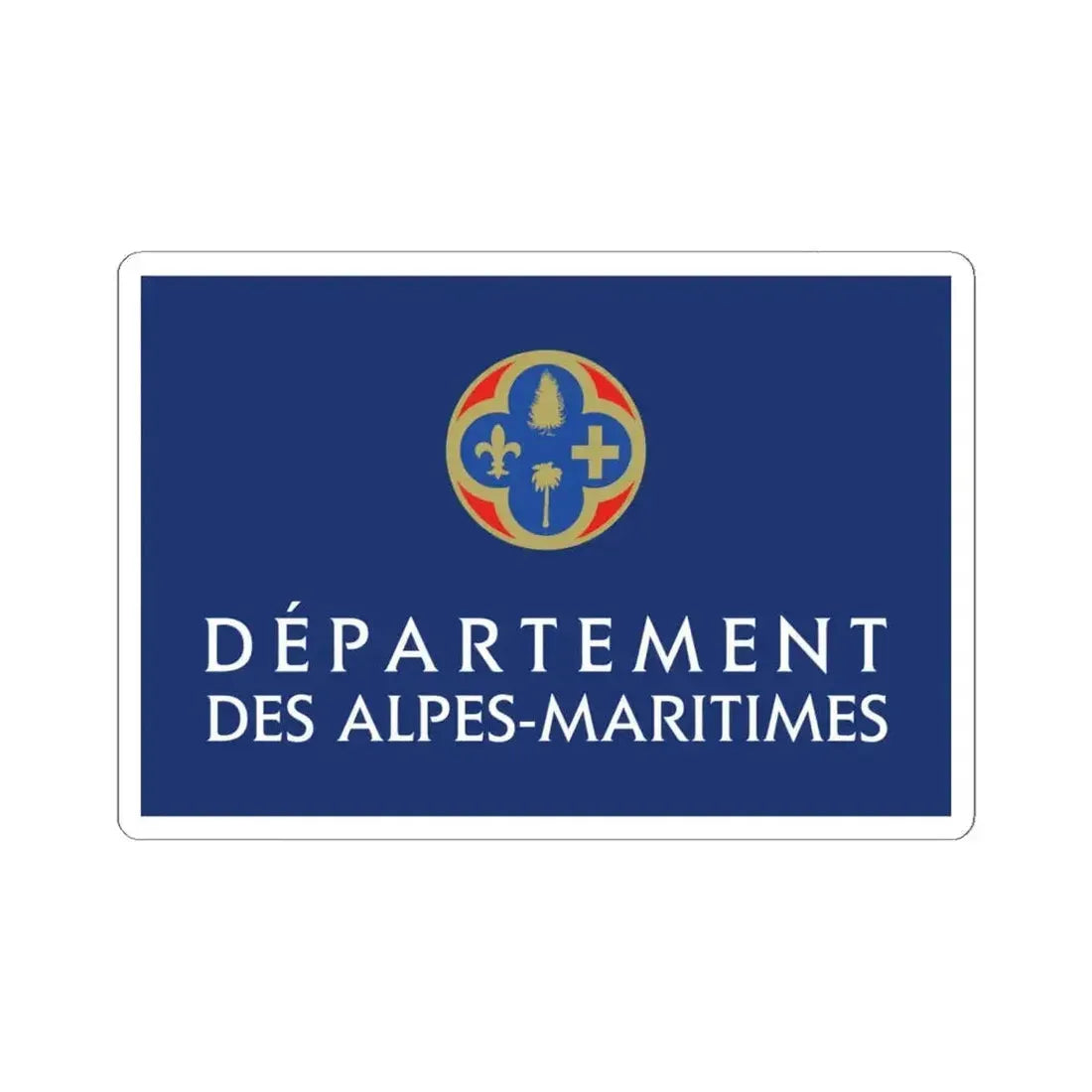 Flag of Alpes Maritimes France - STICKER Vinyl Kiss-Cut Decal 6 Inch White - The Sticker Space