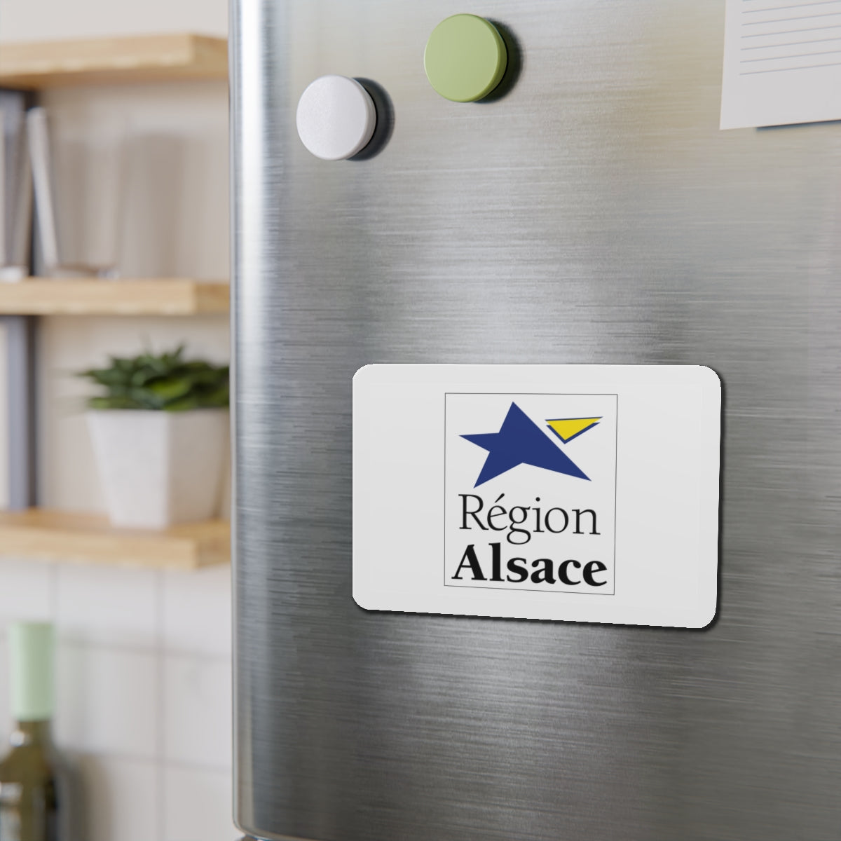 Flag of Alsace France 2 - Die-Cut Magnet-The Sticker Space