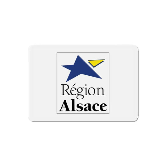 Flag of Alsace France 2 - Refrigerator Magnet 6 Inch - The Sticker Space