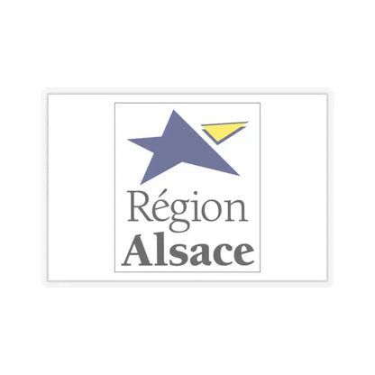 Flag of Alsace France 2 - STICKER Vinyl Kiss-Cut Decal 2 Inch Transparent - The Sticker Space