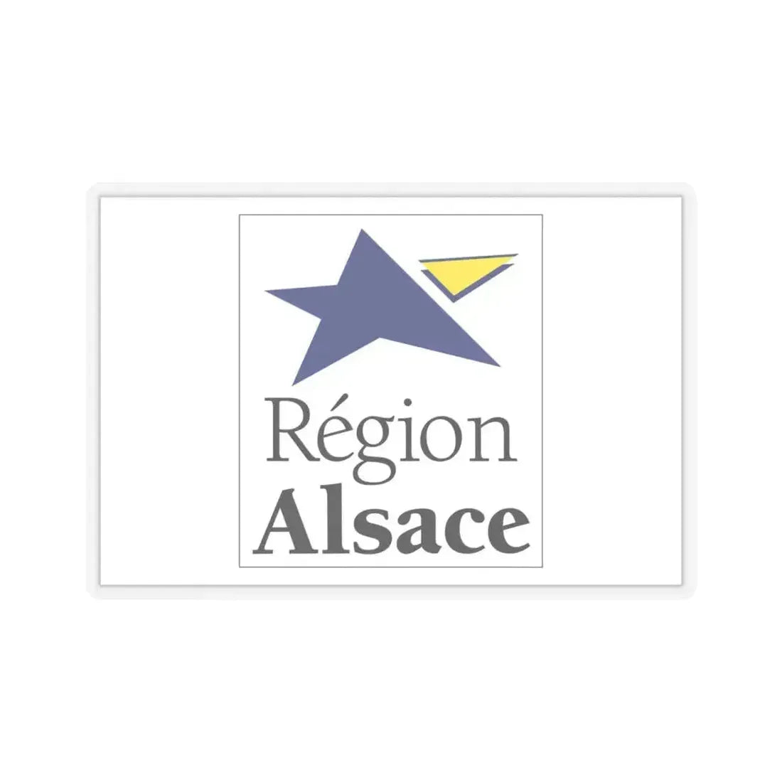 Flag of Alsace France 2 - STICKER Vinyl Kiss-Cut Decal 6 Inch Transparent - The Sticker Space