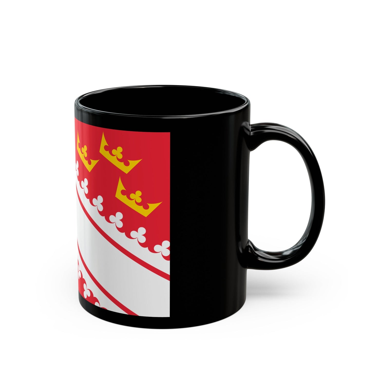 Flag of Alsace France - Black Coffee Mug-The Sticker Space