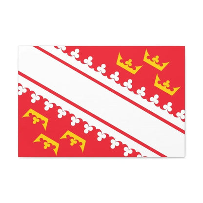 Flag of Alsace France - Canvas Wall Art 24″ x 16″ 1.25" - The Sticker Space