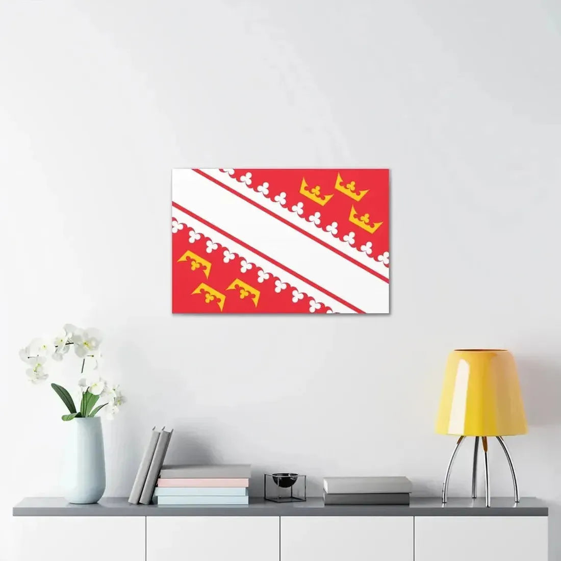 Flag of Alsace France - Canvas Wall Art - The Sticker Space
