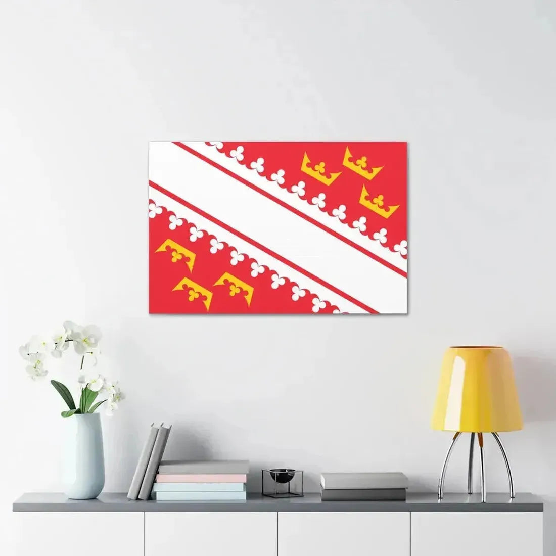 Flag of Alsace France - Canvas Wall Art - The Sticker Space