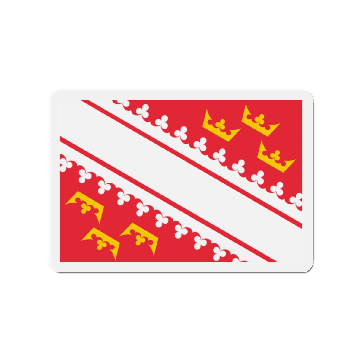 Flag of Alsace France - Die-Cut Magnet-2" x 2"-The Sticker Space