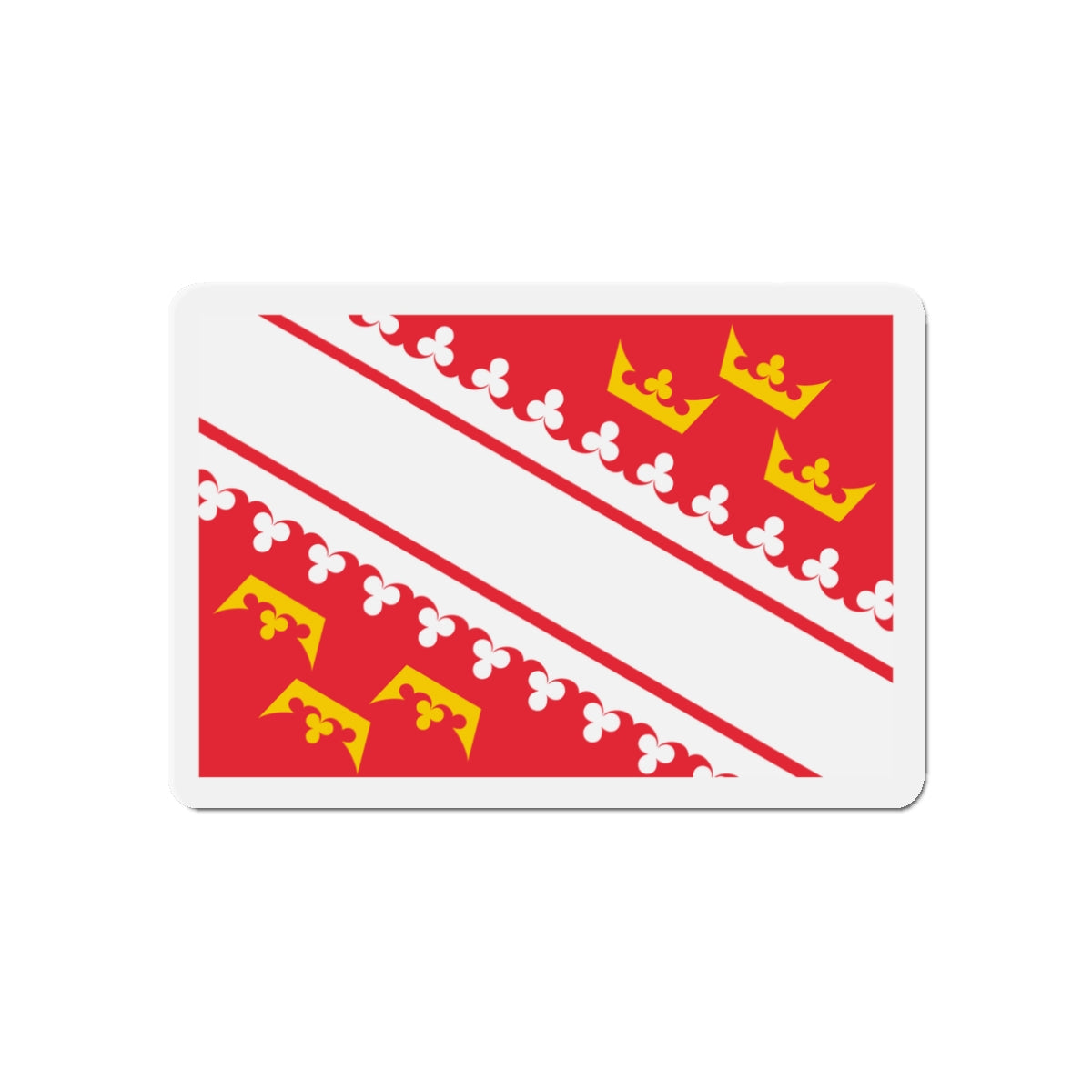 Flag of Alsace France - Die-Cut Magnet-3" x 3"-The Sticker Space