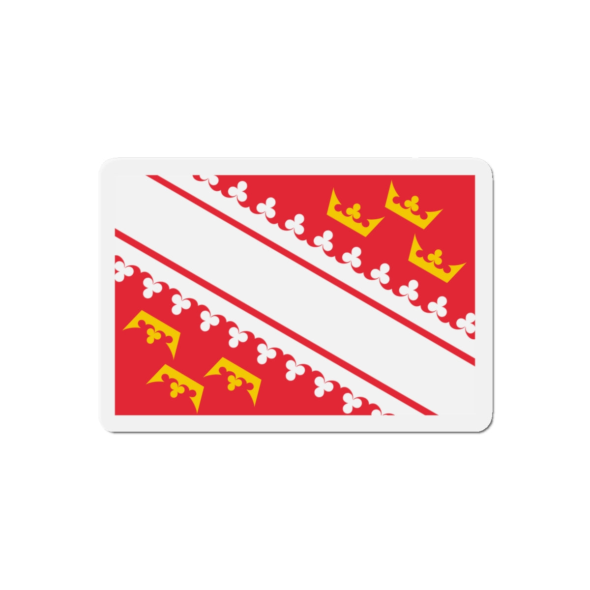 Flag of Alsace France - Die-Cut Magnet-5" x 5"-The Sticker Space