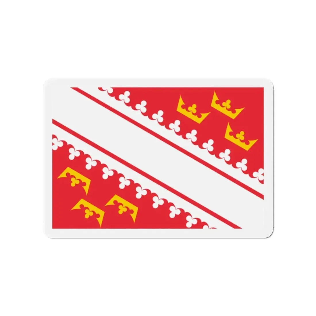 Flag of Alsace France - Refrigerator Magnet 2 Inch - The Sticker Space