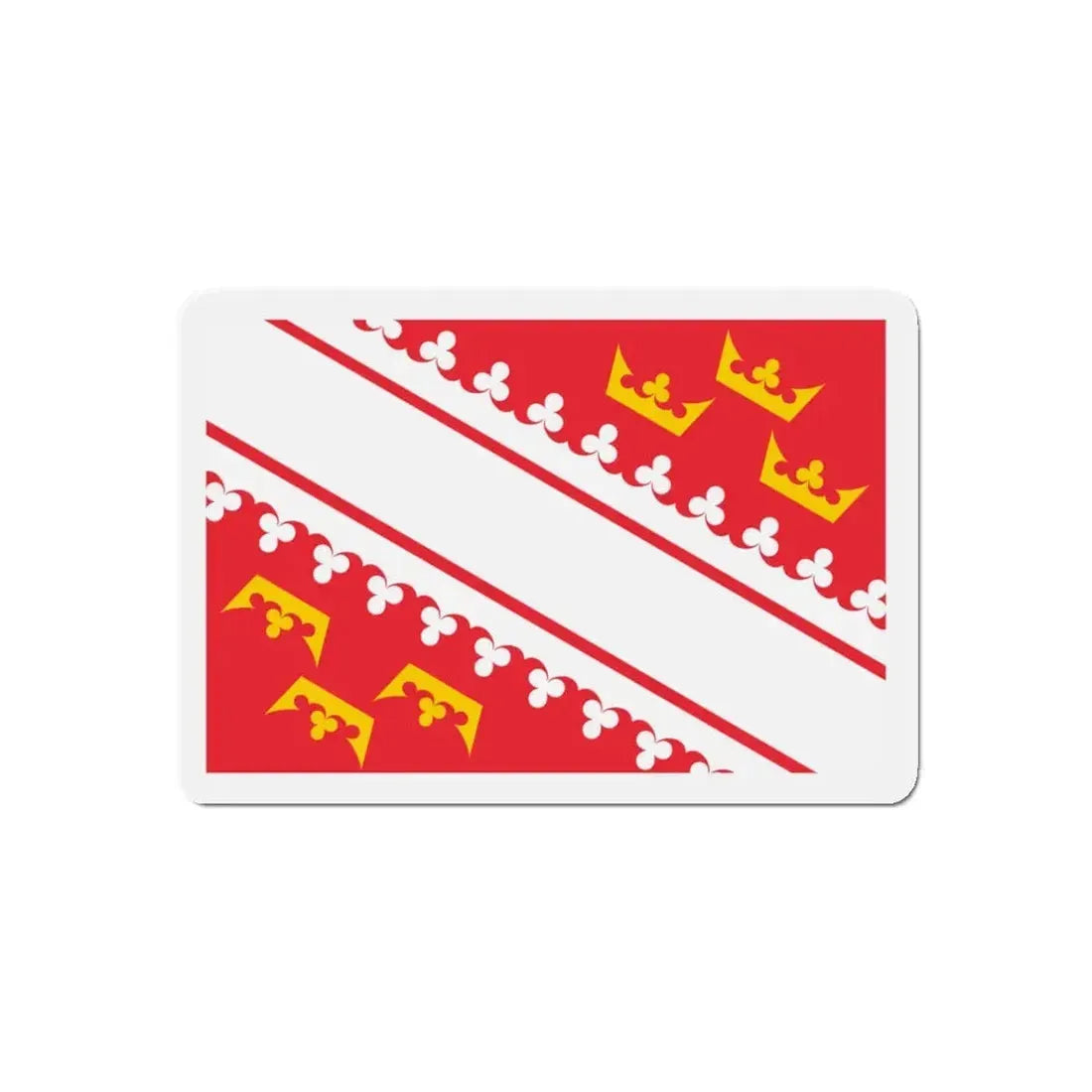 Flag of Alsace France - Refrigerator Magnet 4 Inch - The Sticker Space